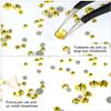 4240Pcs Flatback Yellow Rhinestones Glass Crystal Diamonds for Nail Art Crafts Tumblers Shiny Round with Tweezers and Picking Pen (SS6~SS20 Set) view 4