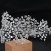 Handmade Cubic Zirconia Soft Headband for Wedding,Big Crystal Hairband Tiara Hair Jewelry Accessories Headpieces view 4
