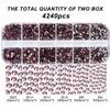 4240Pcs Flatback Light Purple Rhinestones Glass Crystal Diamonds for Nail Art Face Jewels Shiny Round with Tweezers and Picking Pen (SS6~SS20 Set) view 3