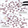 4240Pcs Flatback Light Purple Rhinestones Glass Crystal Diamonds for Nail Art Face Jewels Shiny Round with Tweezers and Picking Pen (SS6~SS20 Set) view 4