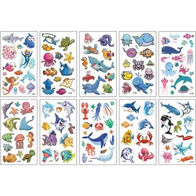 10 Sheets/Set Animal Dinosaur Watch Children's Tattoo Stickers Face Arm Body Waterproof Temporary Tattoo for Kids (style 3)