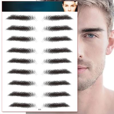 4D Eyebrows Sticker Water Transfer Hair-like Eye Brow Tattoo Stickers Long Lasting Fake Eyebrow Enhancers Eye Brow (E03)