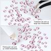 4240Pcs Flatback Pink Rhinestones Glass Crystal Gemstones for Nail Art Jewels Makeup Shiny Round with Tweezers and Picking Pen (SS6~SS20 Set) view 4