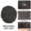 Afro Curl Toupee for Black Men 6mm Wave Hair Unit Full Lace African American Human Replacement Systems Natural Hairline Breathable Hairpiece Kinky Curly Mens Wigs(8''x10'', 110# JET BLACK), 3.0 Fl Oz view 3