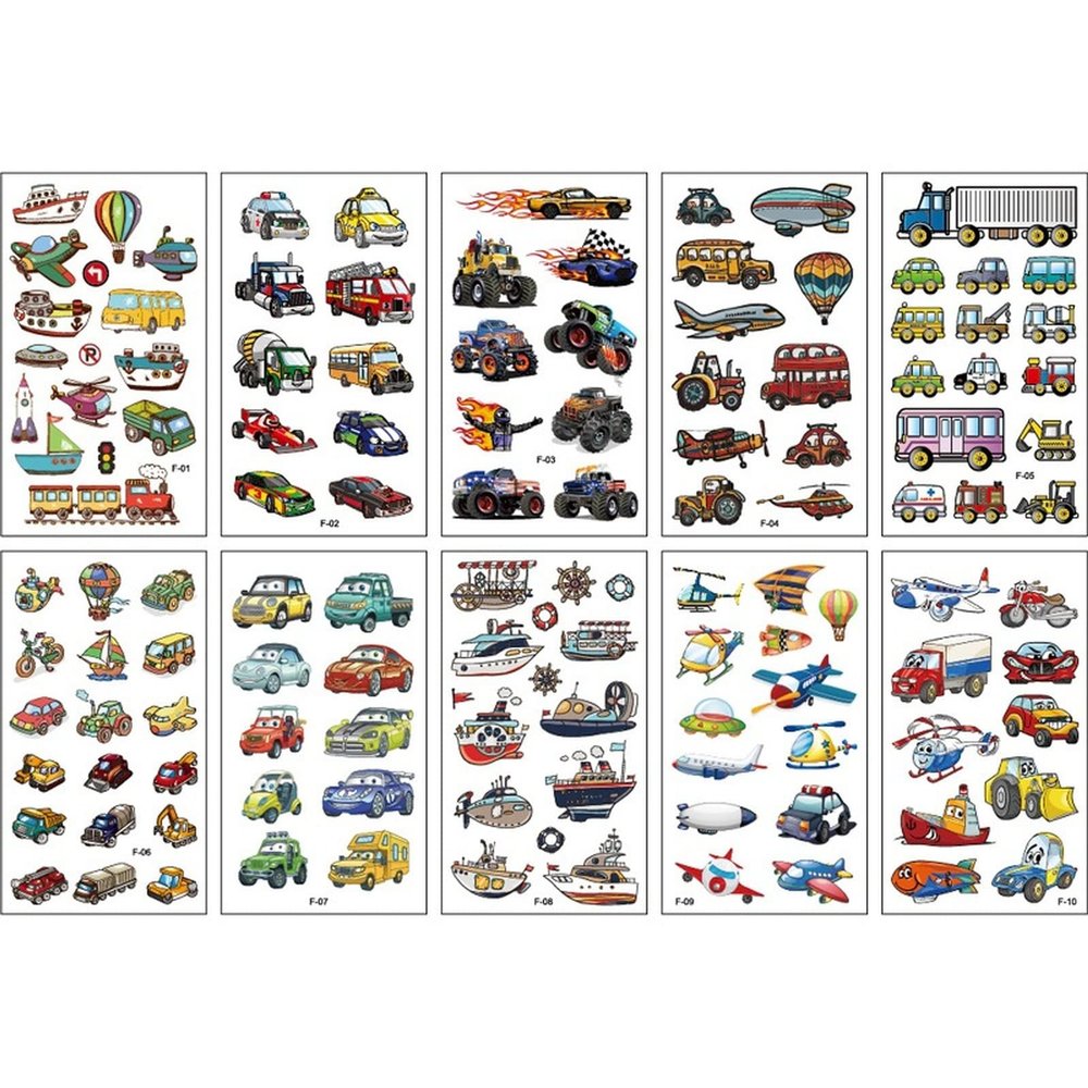 10 Sheets/Set Animal Dinosaur Watch Children's Tattoo Stickers Face Arm Body Waterproof Temporary Tattoo for Kids (style 6)