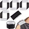 Amylove 8 Count Softball Sleeve Holders Jersey Sleeve Ties with Hook and Loop Fasteners Straps for Shirts Scrunchies for T-Shirts Soccer Baseball Sports Activities(Black, White) view 1