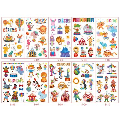 10 Sheets/Set Animal Dinosaur Watch Children's Tattoo Stickers Face Arm Body Waterproof Temporary Tattoo for Kids (style 13)