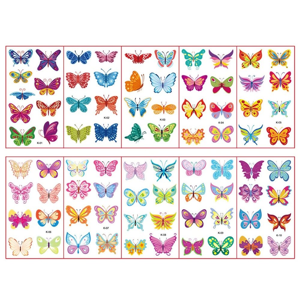 10 Sheets/Set Animal Dinosaur Watch Children's Tattoo Stickers Face Arm Body Waterproof Temporary Tattoo for Kids (style 21)