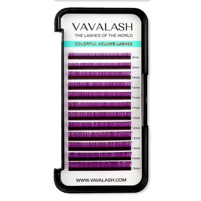 Colored Lash Extensions 0.07mm C Curl Violet Individual Volume Lashes Extensions 8-15 Mix Length Color Eyelash Extensions for Salon (Violet 0.07-C, 8-15mm)