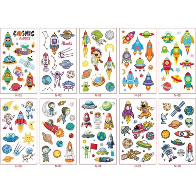 10 Sheets/Set Animal Dinosaur Watch Children's Tattoo Stickers Face Arm Body Waterproof Temporary Tattoo for Kids (style 12)