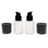 2Pcs 30ml/1oz Upscale Empty Frosted Glass Pump Bottle Liquid Foundation Container Dispenser Makeup Cosmetic Storage Vials Jar Pot for Travel Lotion Essential Oil Emulsion Sample Bottle view 1