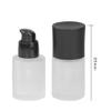 2Pcs 30ml/1oz Upscale Empty Frosted Glass Pump Bottle Liquid Foundation Container Dispenser Makeup Cosmetic Storage Vials Jar Pot for Travel Lotion Essential Oil Emulsion Sample Bottle view 2
