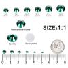 4240Pcs Flatback Green Rhinestones Glass Crystal Diamonds for Nail Art Face Makeup Sparkly Round with Tweezers and Picking Pen (SS6~SS20 Set) view 2