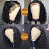 13X4 Deep Wave Short Bob Lace Front Human Hair Wig With Baby Hair 8-14 Inch Lace Wig For Women 13X4 Lace 10inch 180 Density view 2