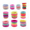 100pcs Girls Hair Band High Elastic Band Candy Color Hair Scrunchies Hair Accessories view 2