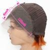 13X4 Lace Frontal Bob Wig Side Part Remy Human Hair Ombre Colors Transparent Front Lace Wigs T1B 350 150 density view 2