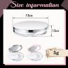 Cunhill 2 Pcs Loose Powder Container with Puff 0.17/0.7 oz Reusable Plastic Portable DIY Makeup Empty Powder Case with Mirror and Net Sifter(Pink, Silver) view 2