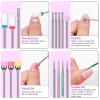 Chumia 47 Pcs Nail Drill Bits Sets 3/32 Inch Electric Diamond Ceramic Acrylic Gel Nail Bit Kit Manicure Supplies Carbide Cuticle for Manicure Drill Remover for Home Salon Gel Pedicure Tools view 3
