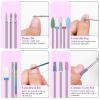 Chumia 47 Pcs Nail Drill Bits Sets 3/32 Inch Electric Diamond Ceramic Acrylic Gel Nail Bit Kit Manicure Supplies Carbide Cuticle for Manicure Drill Remover for Home Salon Gel Pedicure Tools view 4