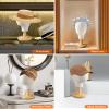 CHADWICK Wig Head Stand Mannequin Head Hat Display Stand Linen Wig Holder, Hat Rack Fabric Head, Canvas Dome + Detachable Wood Stand, Wig Display Model Head Wig Stand for Wigs, Hats, Caps, Headdress view 4