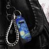 Xoenoiee Personalized Chapstick Holder Keychain Lip Gloss Lip Balm Holder Lipstick Carrier Lippy Clip Insulated Neoprene, 10 Pack, Van Gogh Starry Night Painting view 3