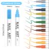 12 Color 3D Nail Art Pens Set, Kalolary Nail Point Graffiti Dotting Pen Drawing Painting Liner Brush for DIY Nail Art Beauty Adorn Manicure Tools view 2