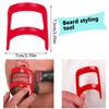 Eioflia Hair Styling Tools Kit,Beard Shaping Tool Kit Neckline Shaving Template Guide Set for Men Hair Styling Red view 2
