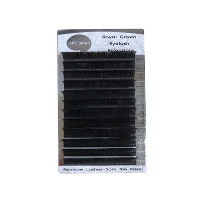 Alluring Royal Crown Volume Lashes/Classic Lashes D or C curl 0.03mm / 0.05mm / 0.07mm / 0.15mm / 0.20mm Thickness Eyelash Extension (C Curl 0.15mmThickness, 15mm)