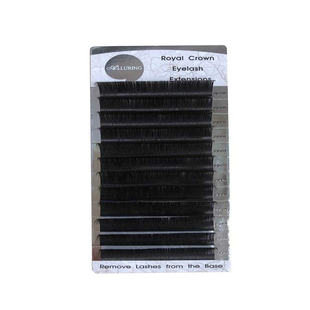 Alluring Royal Crown Volume Lashes/Classic Lashes D or C curl 0.03mm / 0.05mm / 0.07mm / 0.15mm / 0.20mm Thickness Eyelash Extension (C Curl 0.20mmThickness, 16mm)