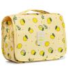 L&FY Hanging Travel Toiletry Bag Women's Cosmetic Organizer Makeup Pouch Men's Shaving Kits With Handle (Yellow Lemon) view 1