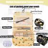 L&FY Hanging Travel Toiletry Bag Women's Cosmetic Organizer Makeup Pouch Men's Shaving Kits With Handle (Yellow Lemon) view 4