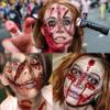 VANTATY 215+ PCS 30 Sheets 3D Fake Scars Tattoo Temporary Halloween Makeup Kit, Fake Stitches Tattoos Cut Scary Face Wound Blood Chucky Scars Tatoos For Kids Women Men Boys Girls Zombie Sticker view 3