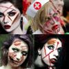 VANTATY 215+ PCS 30 Sheets 3D Fake Scars Tattoo Temporary Halloween Makeup Kit, Fake Stitches Tattoos Cut Scary Face Wound Blood Chucky Scars Tatoos For Kids Women Men Boys Girls Zombie Sticker view 4