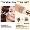 Make Up Brushes, MAANGE 18 Pcs Premium Synthetic Makeup Brushes Set Soft Foundation Powder Eyeliner Eye Shadow Makeup Brushes Professional (Champagne) view 4