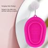 3 Pack Silicone Makeup Cleaning Brush Washing Pad Portable Foldable Makeup Brush Cleaning Bowl Organizer Travel(Rose red) view 2