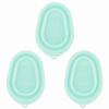 3 Pack Silicone Makeup Cleaning Brush Washing Pad Portable Foldable Makeup Brush Cleaning Bowl Organizer Travel(Green) view 1