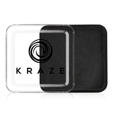 Kraze FX Square - Black Face Paint (50 gm) - Hypoallergenic, Non-Toxic, Water Activated Professional Face & Body Painting Makeup Supplies for Sensitive Skin, Kid Safe, Adults