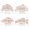 Uonlytech Hairpin Comb Rhinestone Bridal Side Combs Pearl Hair Pins Rhinestone and Pearls Design view 2