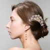 Uonlytech Hairpin Comb Rhinestone Bridal Side Combs Pearl Hair Pins Rhinestone and Pearls Design view 3