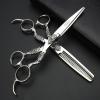 Hair Cutting Scissors, 6inch Professional Japan 440c Steel Upscale High Hardness Salon Styling Scissors Hairdresser Hairdressing Scissors Tool Set (Color : Pharaoh set) view 4