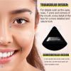 BLAAROOM 12 Pieces Velour Pure Cotton Powder Puff Face Makeup Triangle Powder Puffs for Loose Powder Wet Dry Cosmetic Foundation Beauty Sponge Makeup Tools -Black & Nude view 3