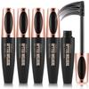 4D Silk Fiber Lash Mascara Extension - 4 Pack Voluminous, Waterproof & Smudge-Proof, Long-Lasting No Flaking, Natural No Clumping, All Day Exquisitely Full view 1