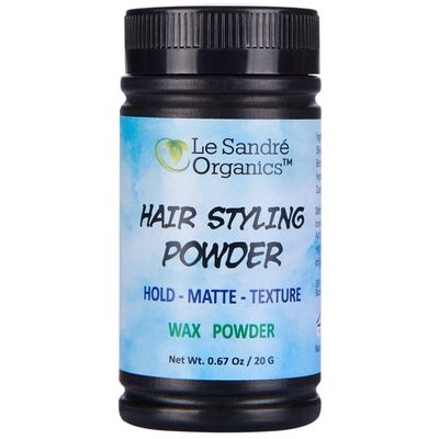 Le Sandre Organics Hair Styling Powder  Volumizing  Non Greasy and Sticky  Matte Finish 0.67 Oz (20 g)