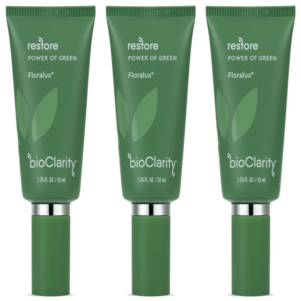 BioClarity Restore, Gel-Based Serum | 100% Vegan, Clean Ingredients | Contains Floralux Naturally made from Chlorophyll | 1.75 Fl Oz - 3 Pack