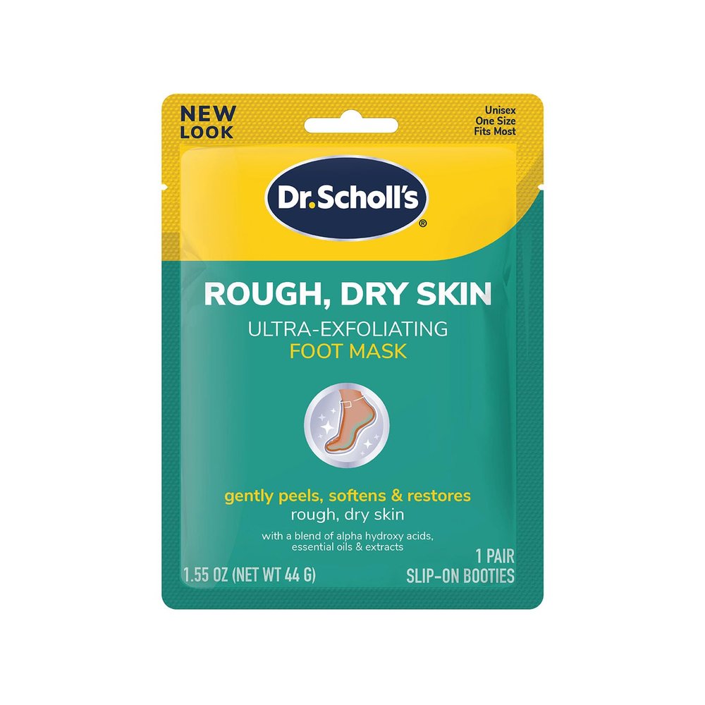 Dr. Scholl's Ultra Exfoliating Foot Mask Gently Peels & Softens, 1 Pair Slip-on Booties Foot Mask 1.55 oz