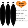 1B Black Braiding Hair Pre Stretched 26 inch Prestretched Braiding Hair Black Box Braids Synthetic Hair for Braiding Pre Sectioned Hypoallergenic Braiding Hair Extensions (3 Packs) view 3