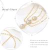 Aularso Layered Head Chain Rhinestone Head Jewelry Gold Wedding Headbands Chain Crystal Fprehead Headpieces for Women (Gold) view 3