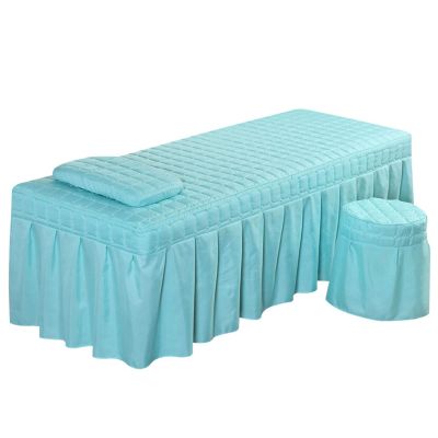 AYHOME Massage Table Sheet Sets,Bed Skirt Valance Sheet with Face Breath,Solid Color Salon Spa Massage Bed Cover Pillow Case Stool Cover