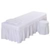 Massage Table Sheet Sets,Bed Skirt Valance Sheet with Face Breath,Solid Color Salon Spa Massage Bed Cover Pillow Case Stool Cover view 1