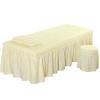 Massage Table Sheet Sets,Bed Skirt Valance Sheet with Face Breath,Solid Color Salon Spa Massage Bed Cover Pillow Case Stool Cover view 1